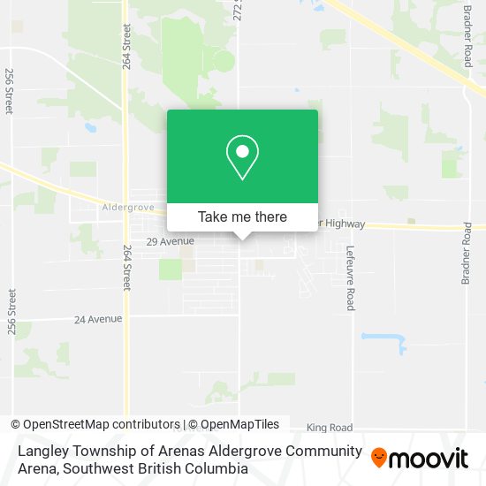 Langley Township of Arenas Aldergrove Community Arena map