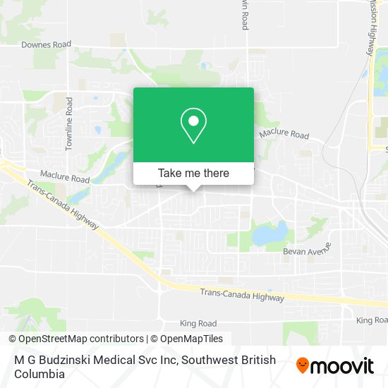 M G Budzinski Medical Svc Inc map