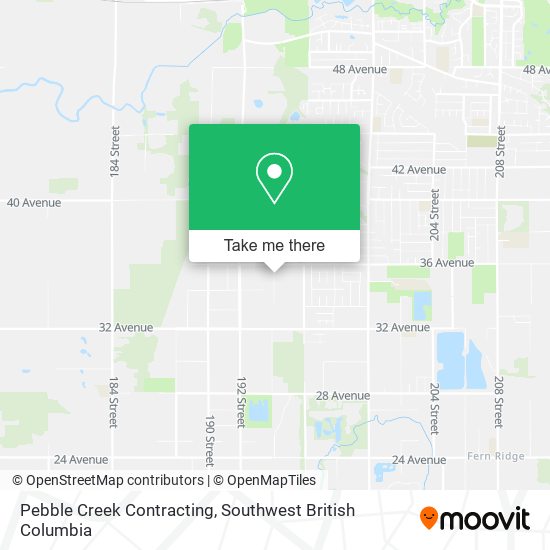 Pebble Creek Contracting map