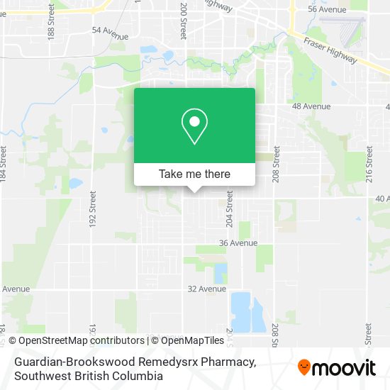 Guardian-Brookswood Remedysrx Pharmacy map