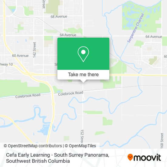 Cefa Early Learning - South Surrey Panorama map