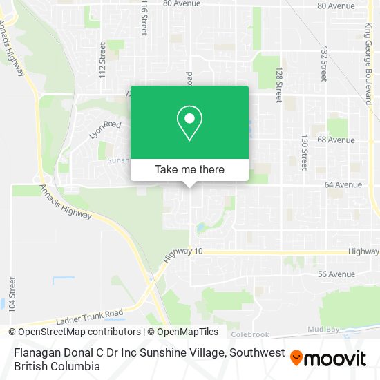 Flanagan Donal C Dr Inc Sunshine Village map