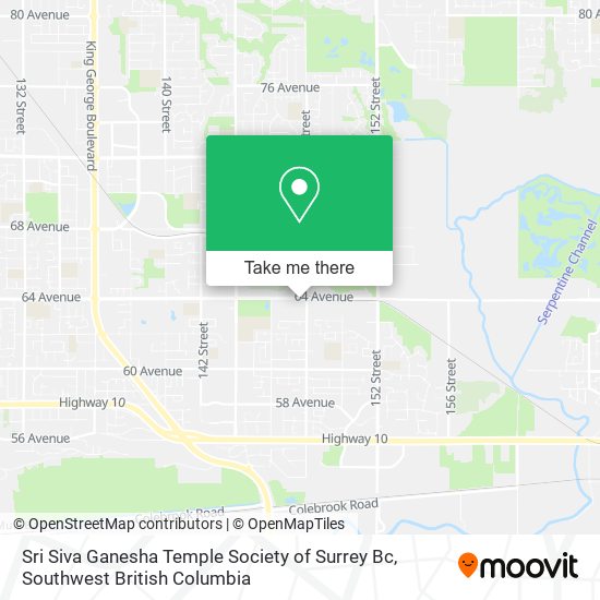 Sri Siva Ganesha Temple Society of Surrey Bc map