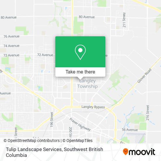 Tulip Landscape Services map