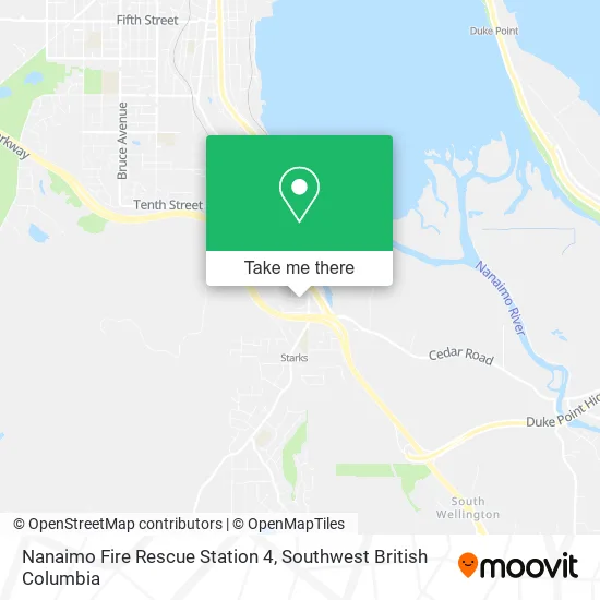 Nanaimo Fire Rescue Station 4 map