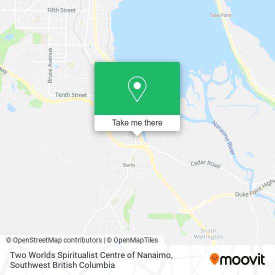 Two Worlds Spiritualist Centre of Nanaimo map