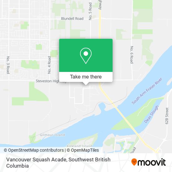 Vancouver Squash Acade map