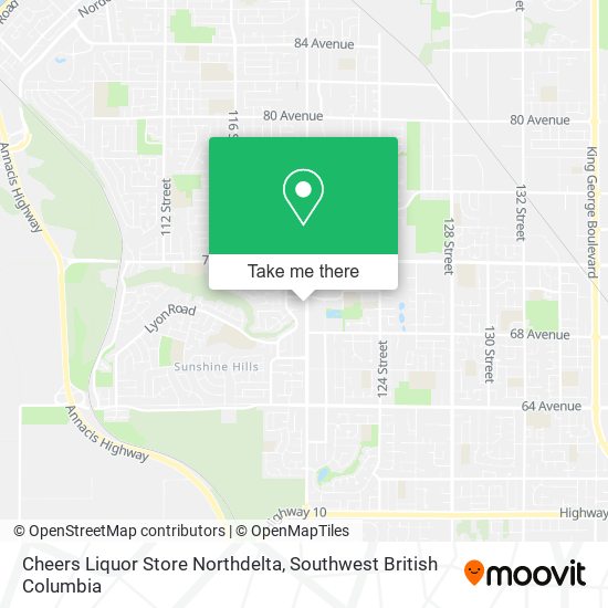 Cheers Liquor Store Northdelta map