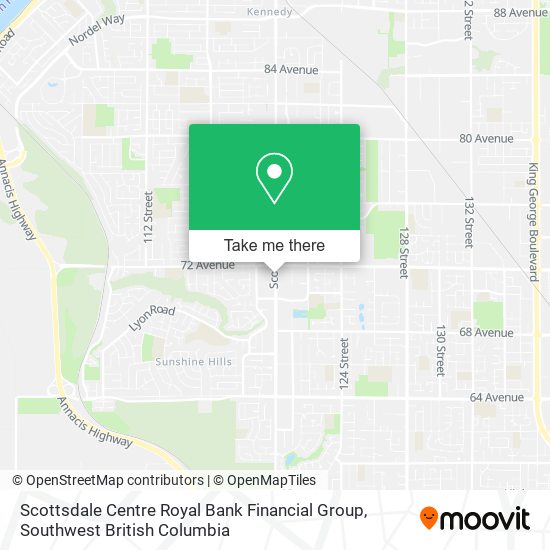 Scottsdale Centre Royal Bank Financial Group map