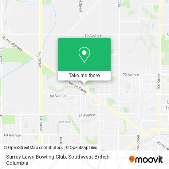 Surrey Lawn Bowling Club map