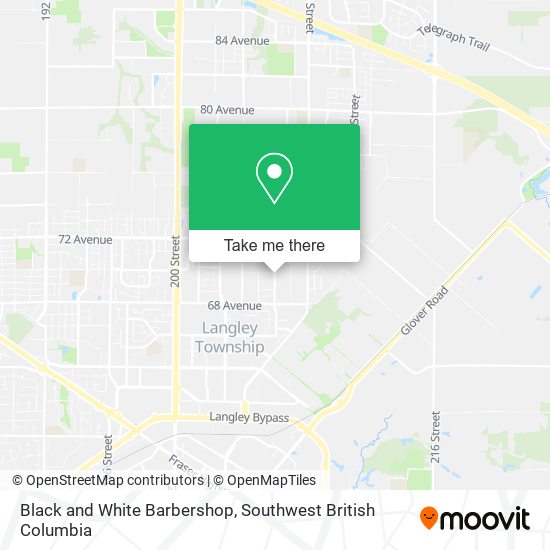 Black and White Barbershop map