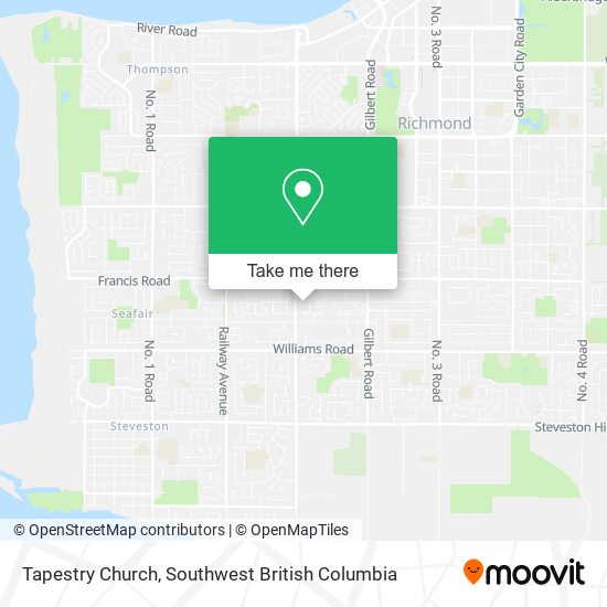 Tapestry Church map