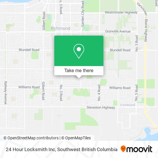 24 Hour Locksmith Inc map