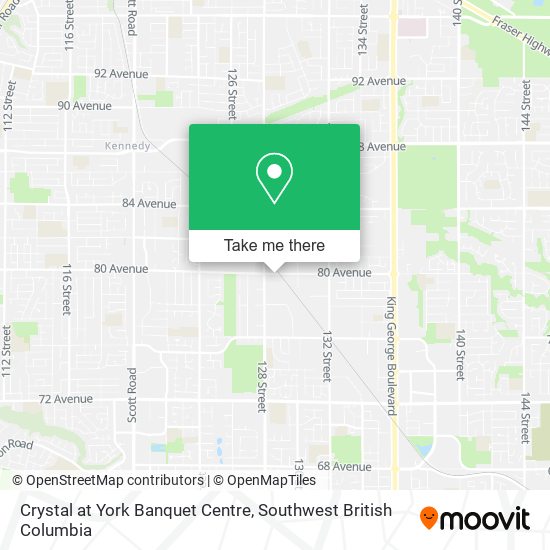 Crystal at York Banquet Centre map