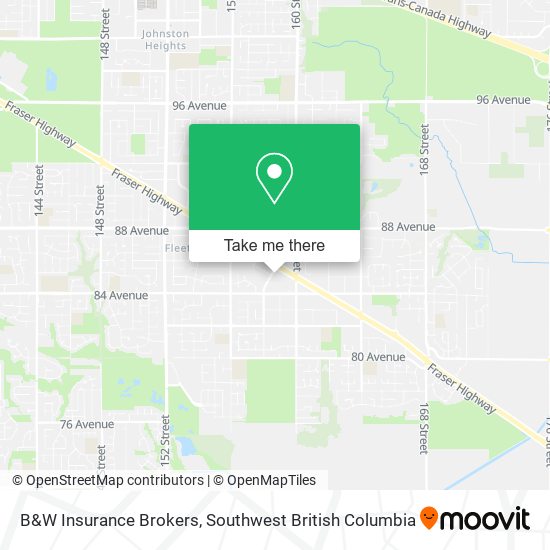 B&W Insurance Brokers map