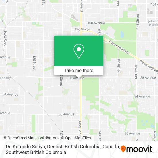 Dr. Kumudu Suriya, Dentist, British Columbia, Canada map