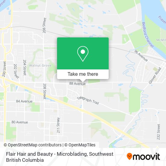 Flair Hair and Beauty - Microblading map