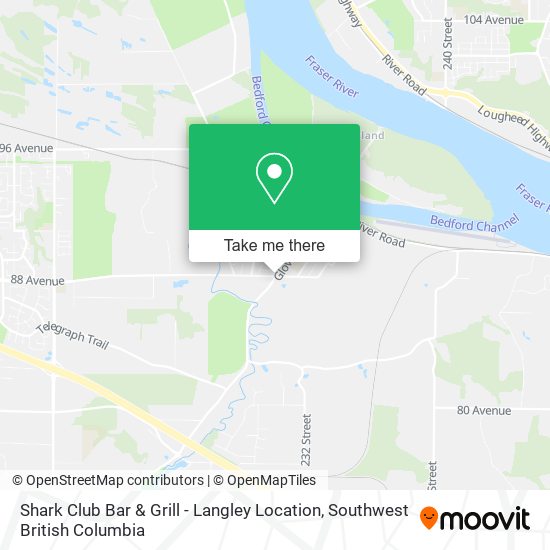 Shark Club Bar & Grill - Langley Location plan