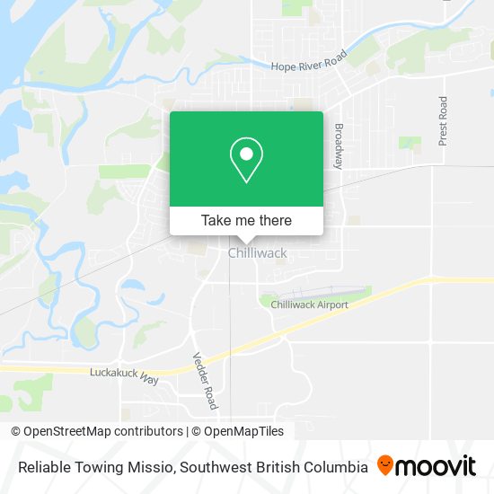 Reliable Towing Missio map