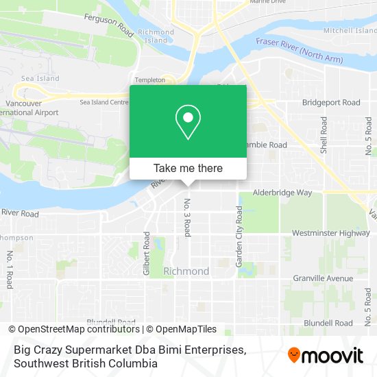 Big Crazy Supermarket Dba Bimi Enterprises map