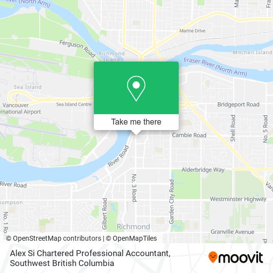 Alex Si Chartered Professional Accountant map