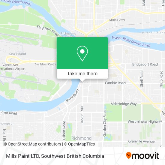 Mills Paint LTD map