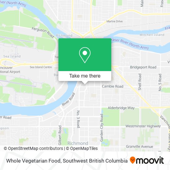 Whole Vegetarian Food map