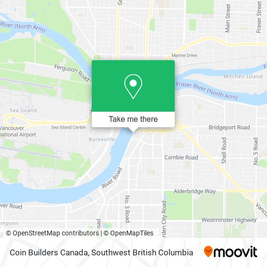 Coin Builders Canada map