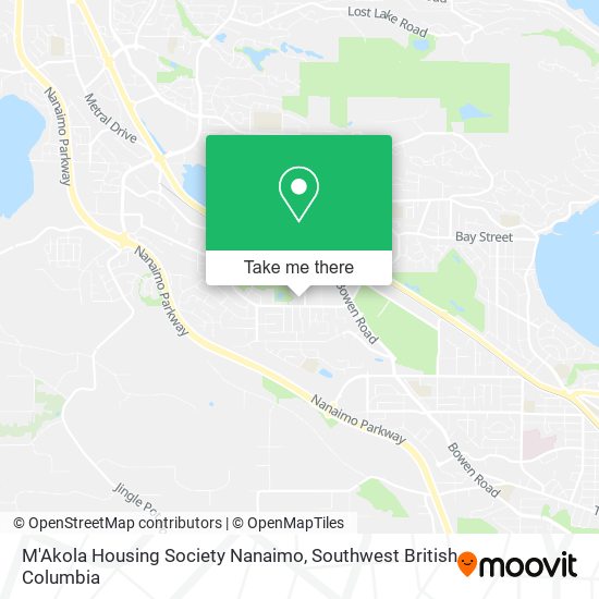 M'Akola Housing Society Nanaimo map
