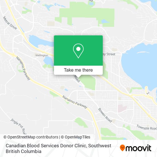 Canadian Blood Services Donor Clinic map
