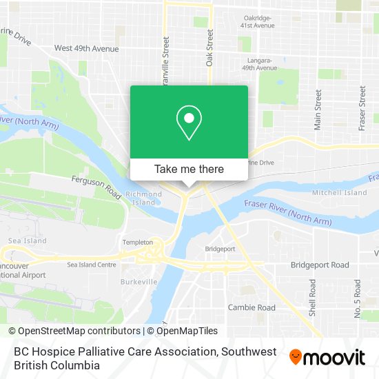 BC Hospice Palliative Care Association map