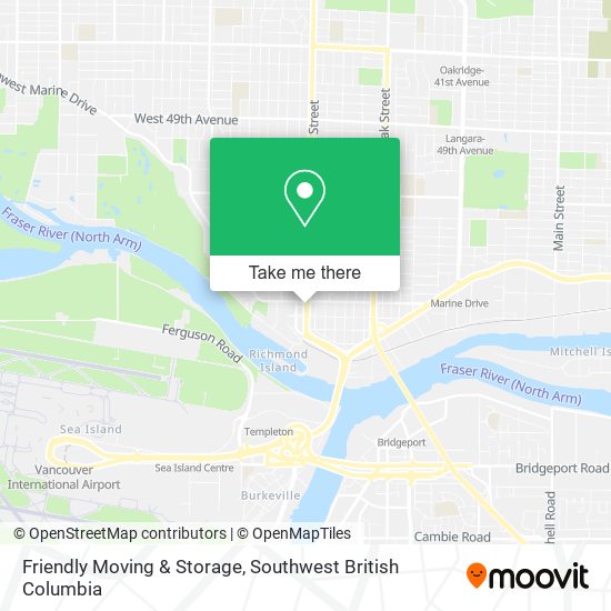 Friendly Moving & Storage map
