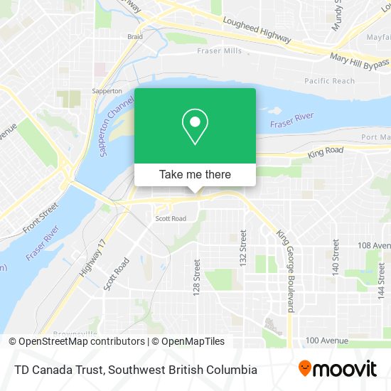 TD Canada Trust map