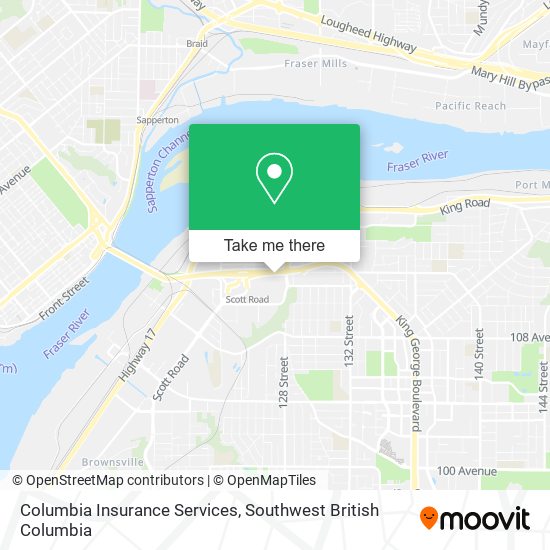 Columbia Insurance Services map