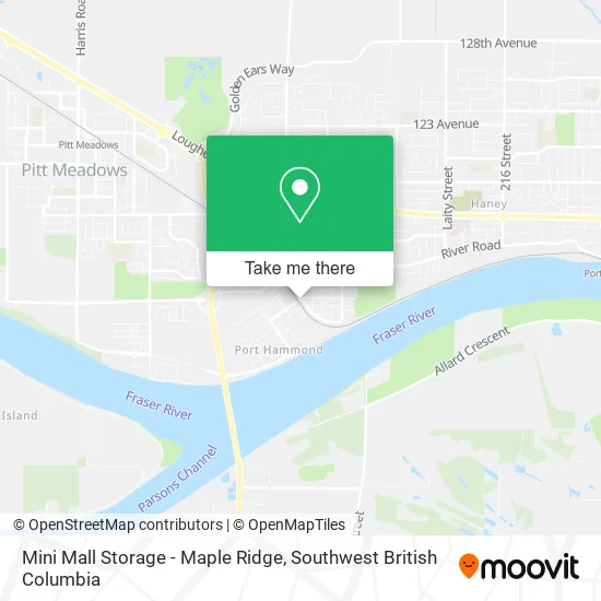 Mini Mall Storage - Maple Ridge map