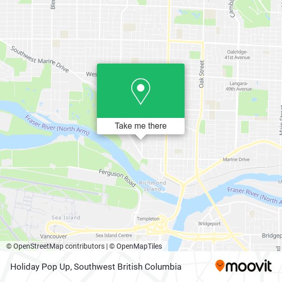 Holiday Pop Up map