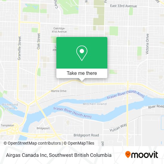 Airgas Canada Inc map