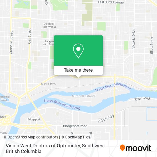 Vision West Doctors of Optometry map