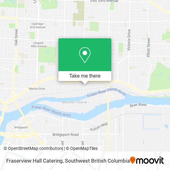 Fraserview Hall Catering map