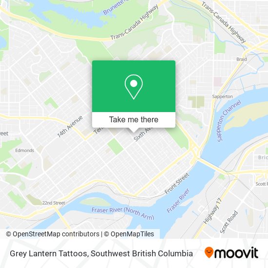 Grey Lantern Tattoos map