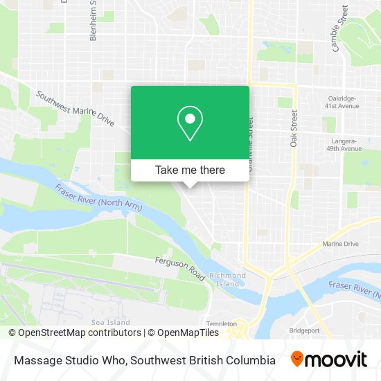 Massage Studio Who map