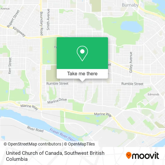 United Church of Canada map