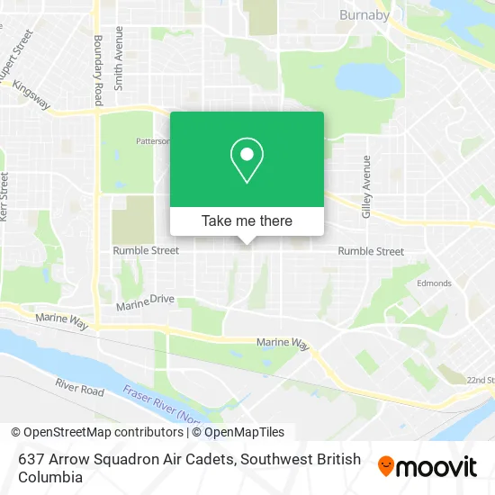 637 Arrow Squadron Air Cadets map