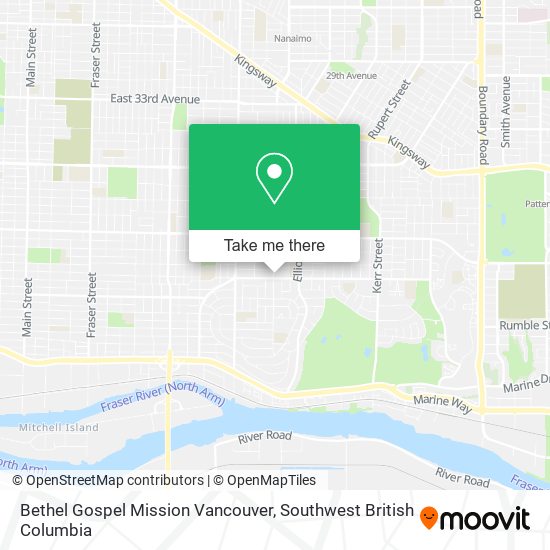 Bethel Gospel Mission Vancouver map