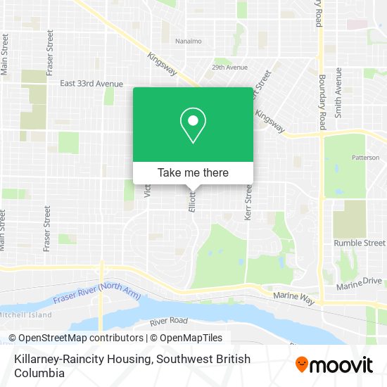 Killarney-Raincity Housing map