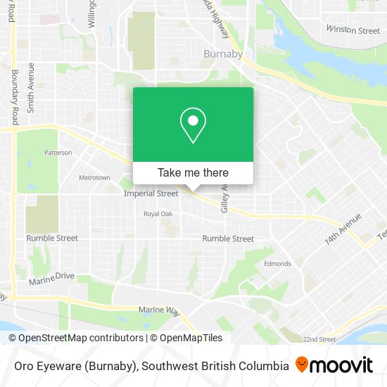 Oro Eyeware (Burnaby) map