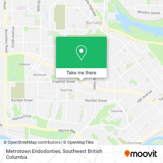 Metrotown Endodonties map