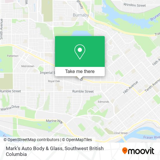 Mark's Auto Body & Glass map