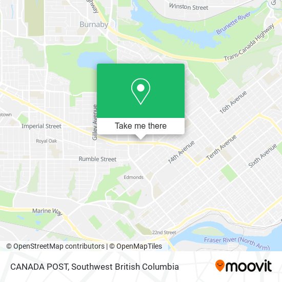 CANADA POST map