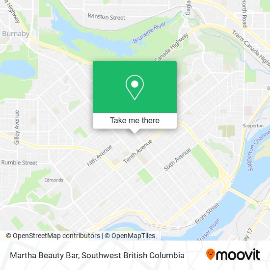 Martha Beauty Bar map